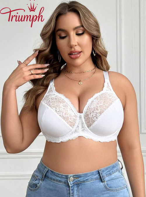 Triumph - (3 τεμάχια) Σέξι σουτιέν Plus Size με δαντέλα