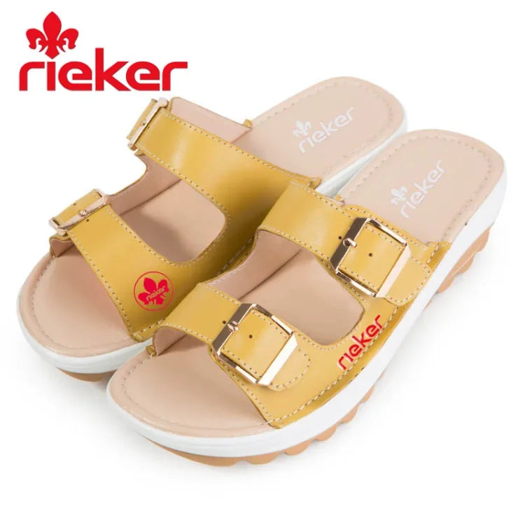 ΜΟΔΑ ΓΥΝΑΙΚΕΙΑ ΟΡΘΟΠΕΔΙΚΑ ΣΑΝΔΑΛΙΑ RIEKER® 2026, ΦΤΙΑΓΜΕΝΑ ΑΠΟ ΧΕΙΡΟΠΟΙΗΤΟ ΔΕΡΜΑ