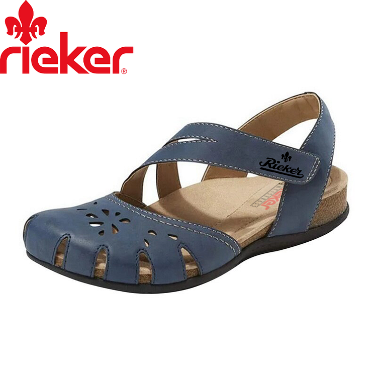 ΝΕΑ ΓΥΝΑΙΚΕΙΑ ΔΕΡΜΑΤΙΝΑ ΣΑΝΔΑΛΙΑ RIEKER®, ΑΝΕΤΑ ΚΑΙ ΚΑΜΠΥΛΗ ΣΤΗΡΙΞΗ ΓΙΑ ΧΡΗΣΗ ΣΕ ΕΞΩΤΕΡΙΚΟ ΧΩΡΟ