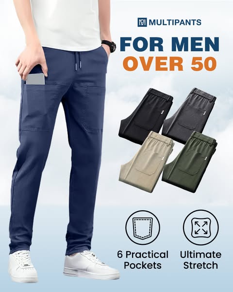 🔥Τελευταία Ημέρα Εκπτώσεων 50% ΕΚΠΤΩΣΗ🥰MultiPants – Ελαστικό Ανθεκτικό Παντελόνι Cargo με Πολλαπλές Τσέπες