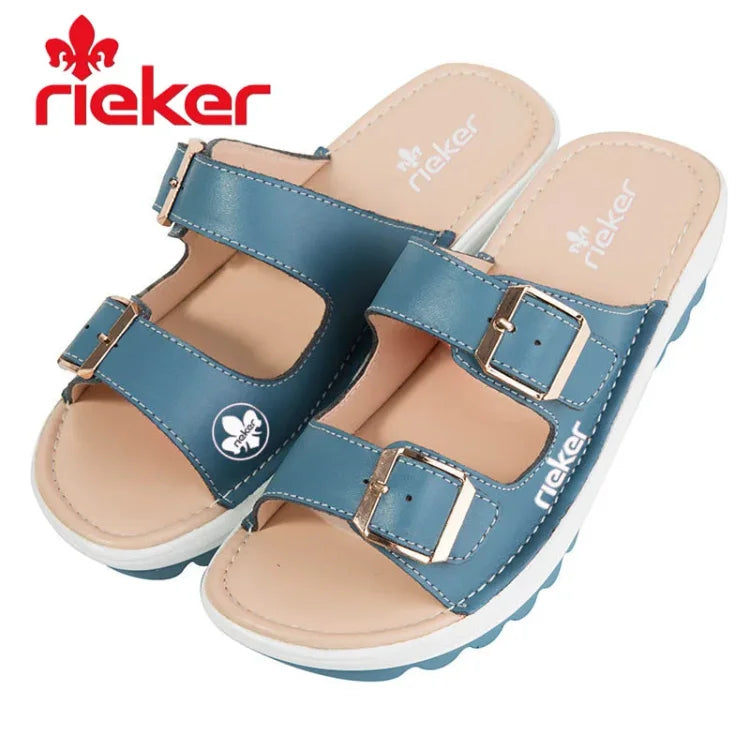 ΜΟΔΑ ΓΥΝΑΙΚΕΙΑ ΟΡΘΟΠΕΔΙΚΑ ΣΑΝΔΑΛΙΑ RIEKER® 2026, ΦΤΙΑΓΜΕΝΑ ΑΠΟ ΧΕΙΡΟΠΟΙΗΤΟ ΔΕΡΜΑ