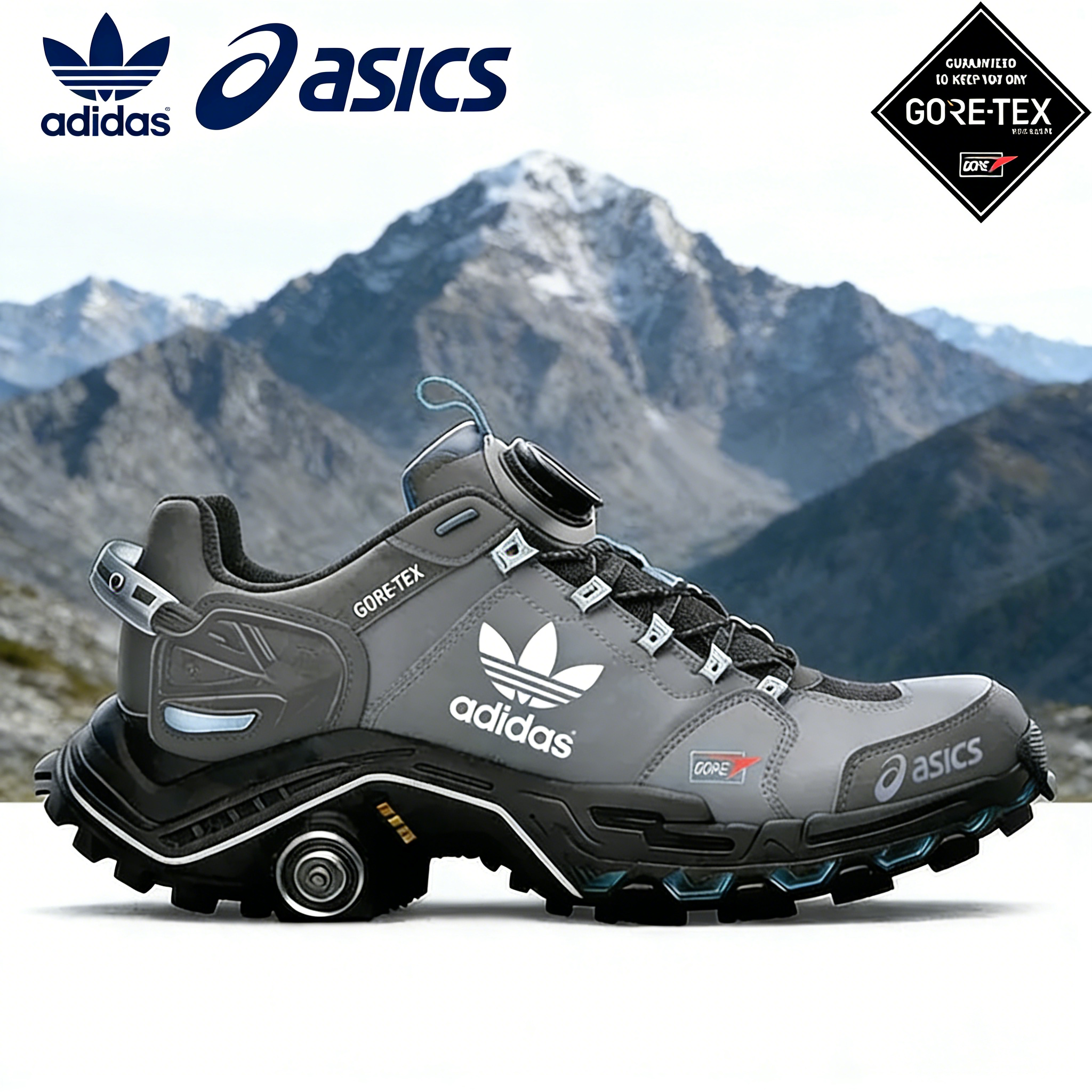 Τα τελευταία 50 ζευγάρια κάλτσες🎁adidas × asics GORE-TEX παπούτσια πεζοπορίας – γρήγορο κούμπωμα και αντιολισθητική σόλα