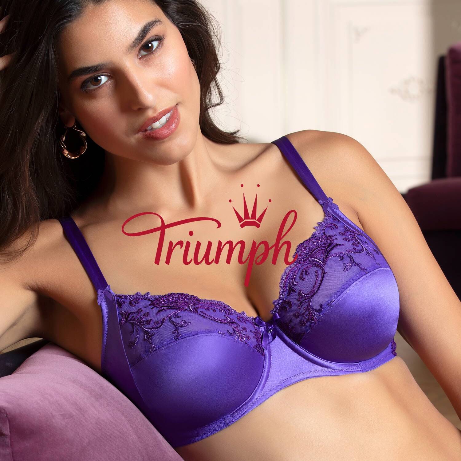 Triumph - (3 τεμάχια) Σουτιέν από μετάξι με μπανέλα για άνετη εφαρμογή