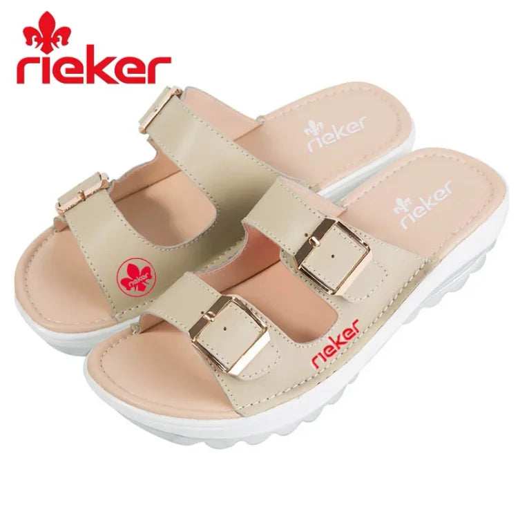 ΜΟΔΑ ΓΥΝΑΙΚΕΙΑ ΟΡΘΟΠΕΔΙΚΑ ΣΑΝΔΑΛΙΑ RIEKER® 2026, ΦΤΙΑΓΜΕΝΑ ΑΠΟ ΧΕΙΡΟΠΟΙΗΤΟ ΔΕΡΜΑ
