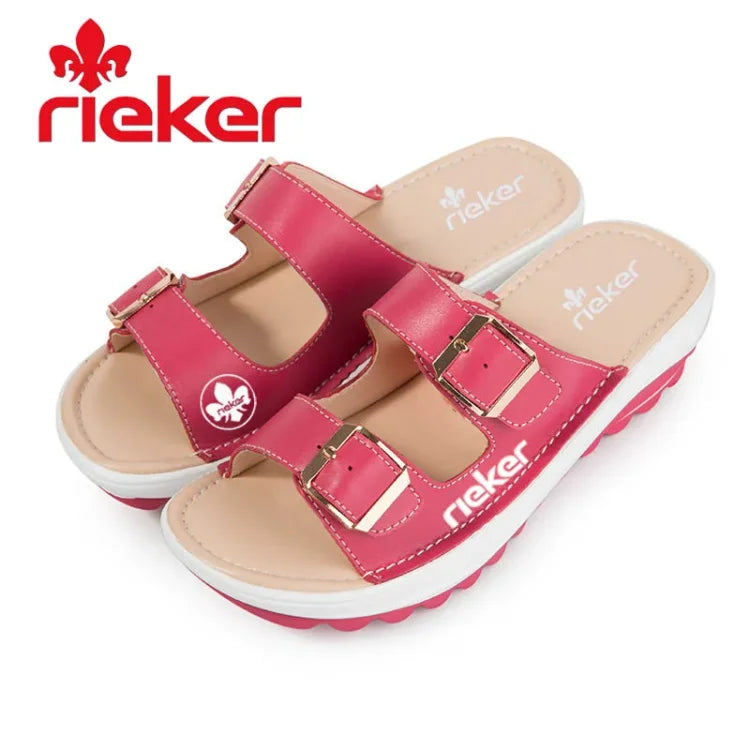 ΜΟΔΑ ΓΥΝΑΙΚΕΙΑ ΟΡΘΟΠΕΔΙΚΑ ΣΑΝΔΑΛΙΑ RIEKER® 2026, ΦΤΙΑΓΜΕΝΑ ΑΠΟ ΧΕΙΡΟΠΟΙΗΤΟ ΔΕΡΜΑ