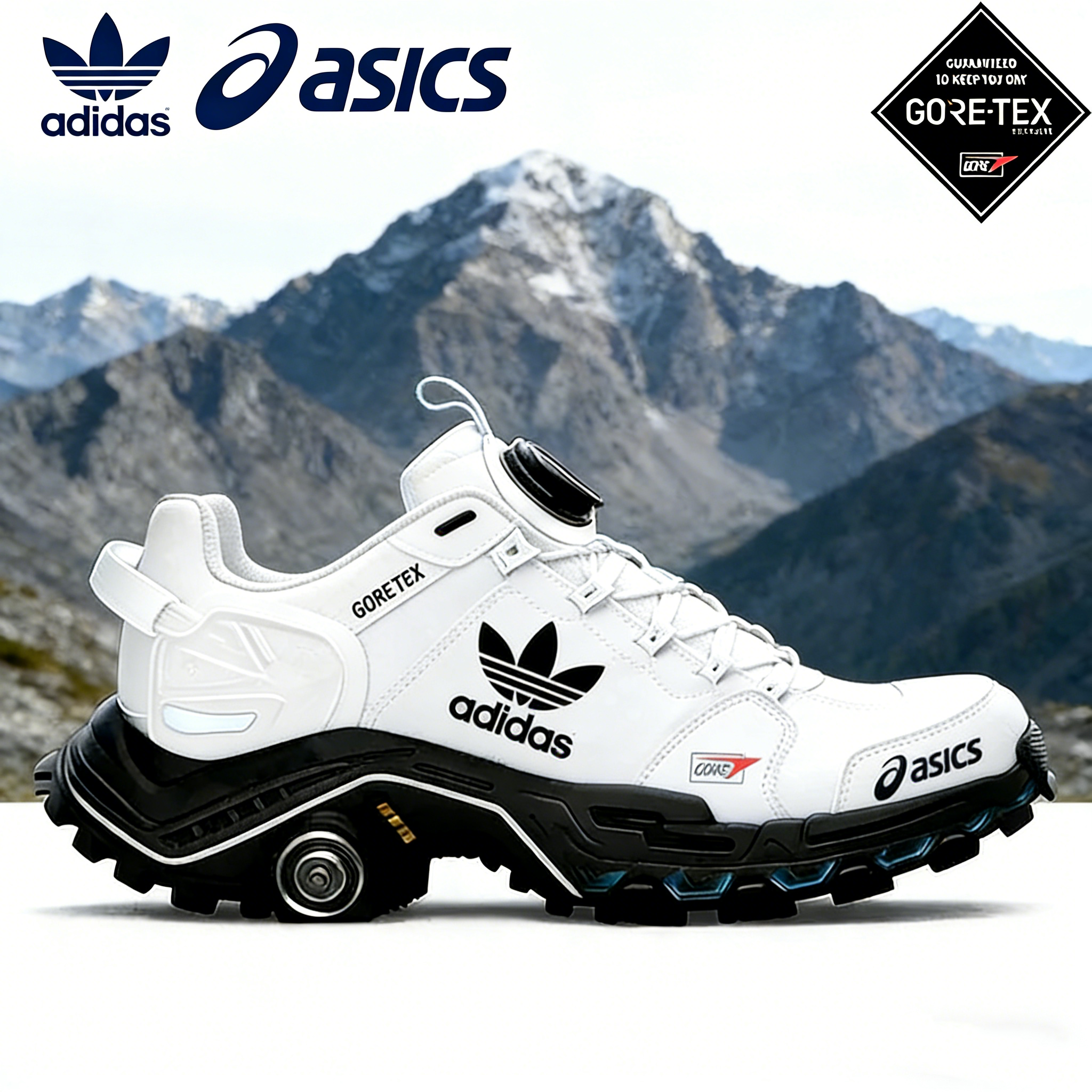 Τα τελευταία 50 ζευγάρια κάλτσες🎁adidas × asics GORE-TEX παπούτσια πεζοπορίας – γρήγορο κούμπωμα και αντιολισθητική σόλα