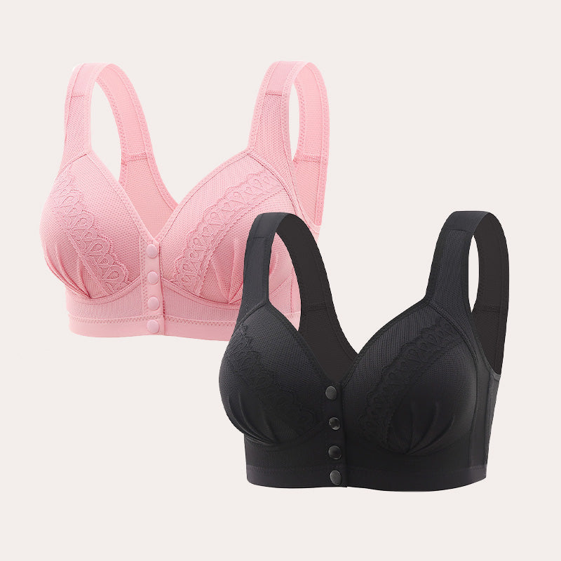 👙Triumph🔥Αγοράστε 2 και κερδίστε 2 δωρεάν🔥Βαμβακερό σουτιέν αναπνεύσιμο με μπροστινό κλείσιμο με κουμπιά