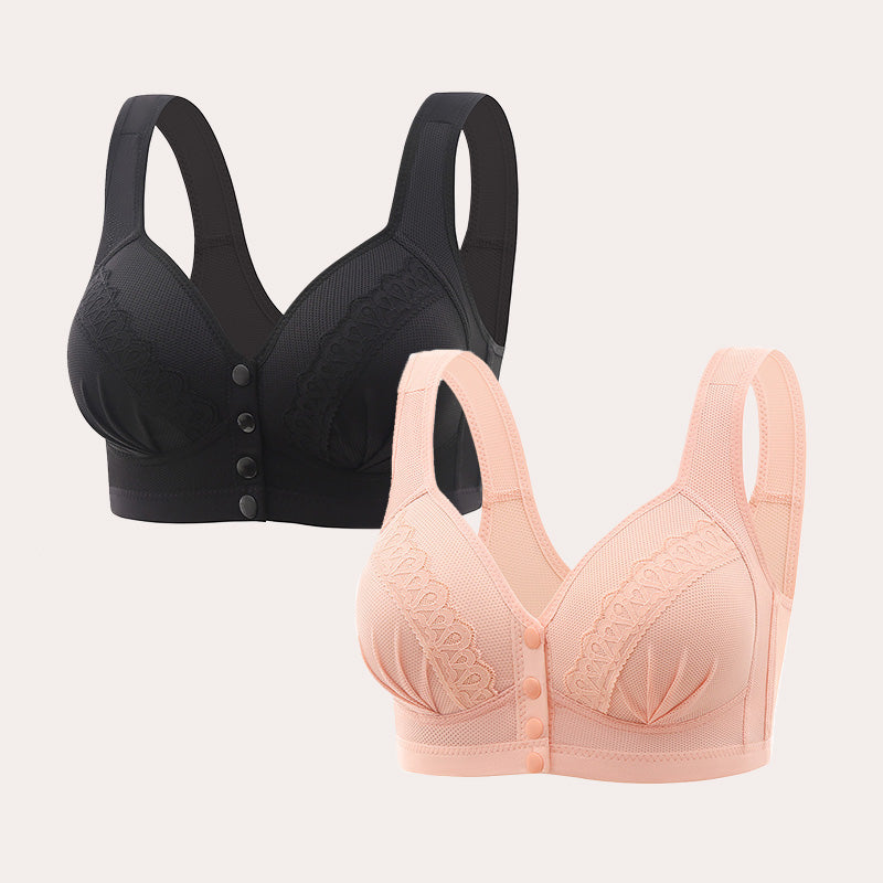 👙Triumph🔥Αγοράστε 2 και κερδίστε 2 δωρεάν🔥Βαμβακερό σουτιέν αναπνεύσιμο με μπροστινό κλείσιμο με κουμπιά