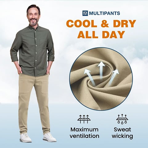 🔥Τελευταία Ημέρα Εκπτώσεων 50% ΕΚΠΤΩΣΗ🥰MultiPants – Ελαστικό Ανθεκτικό Παντελόνι Cargo με Πολλαπλές Τσέπες