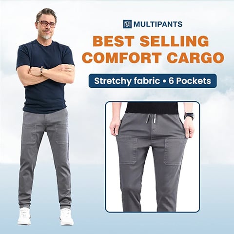 🔥Τελευταία Ημέρα Εκπτώσεων 50% ΕΚΠΤΩΣΗ🥰MultiPants – Ελαστικό Ανθεκτικό Παντελόνι Cargo με Πολλαπλές Τσέπες