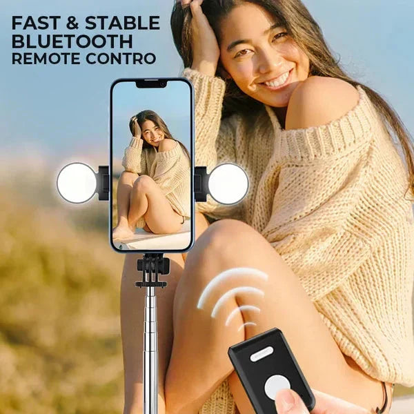 📸✨Αποσπώμενο πολυλειτουργικό selfie stick κινητού τηλεφώνου και βάση