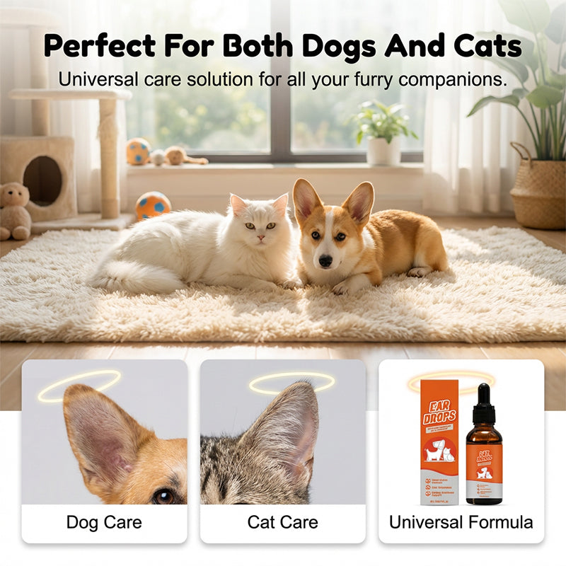 🐶🐱Φυσικές σταγόνες για τα αυτιά για σκύλους και γάτες κατά του κνησμού και της συσσώρευσης κεριού
